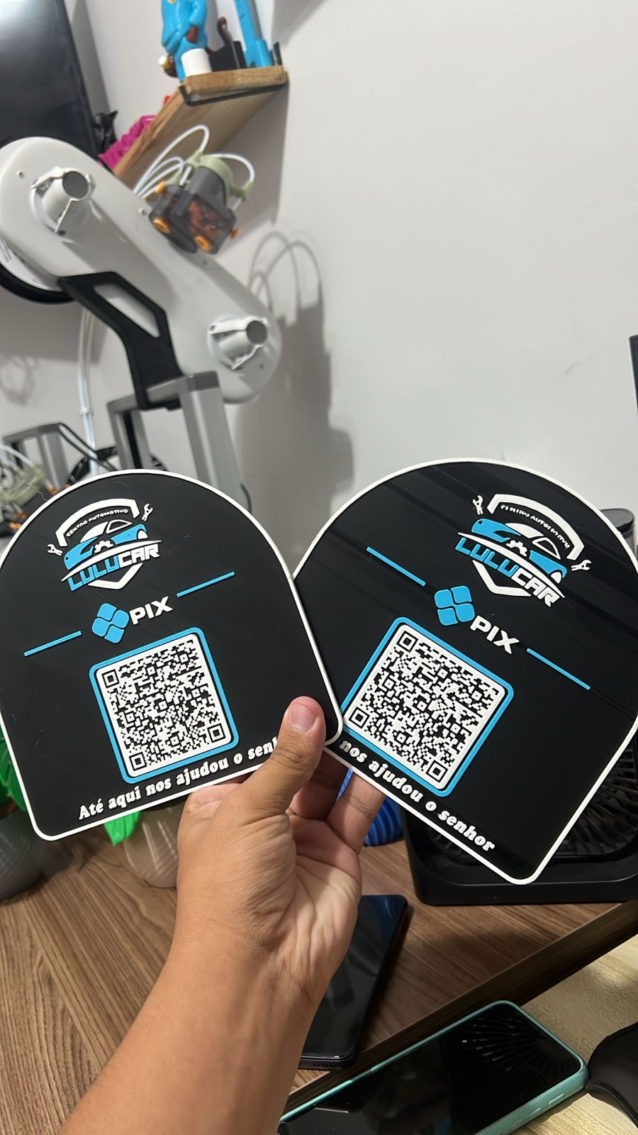 Criação & Prototipagem - Placa pix totalmente personalizada